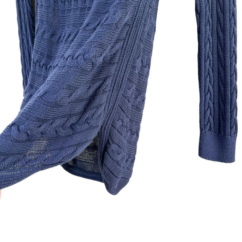 Lauren‎ Ralph Lauren Cable Knit Long Sleeve Sweater Tunic Navy Blue, Large - Picture 7 of 10